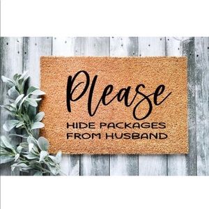 Please Hide Packages From Husband Doormat